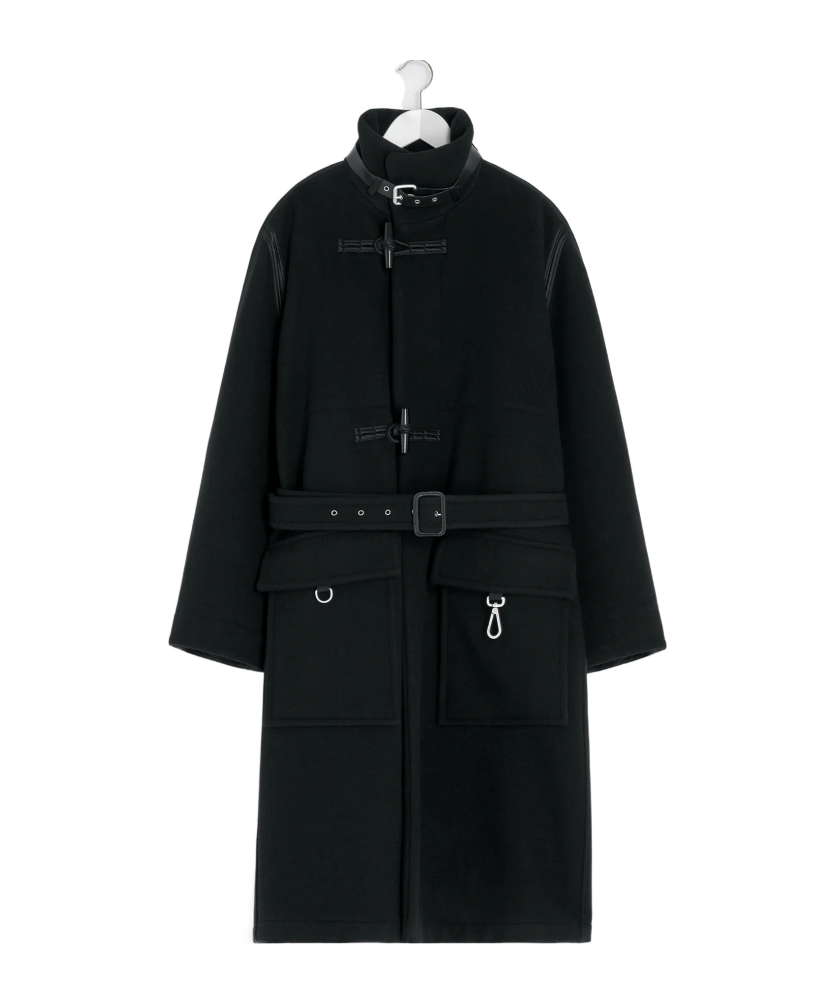 Lemaire Duffle Coat In Black