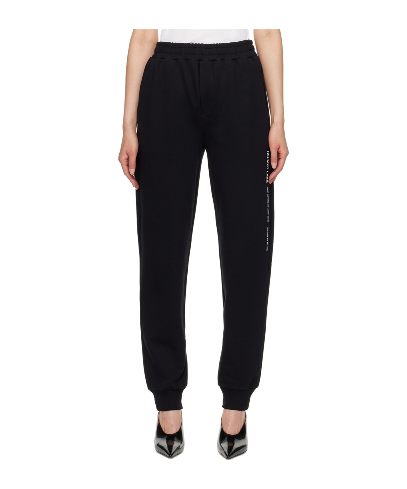 Helmut Lang Elastic Waist Sweatpants In Black