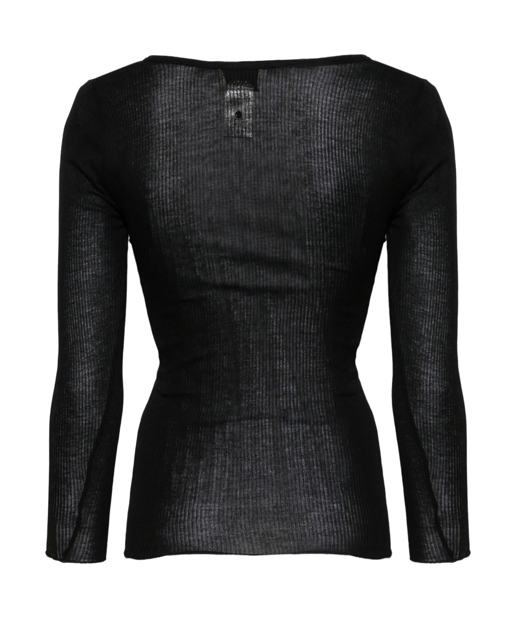 Isabel Marant Lamylic Long Sleeve Cotton Top In Black