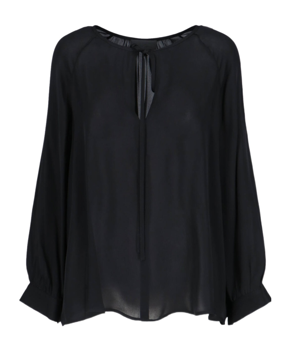 Nili Lotan Acadia Silk-chiffon Blouse In Black