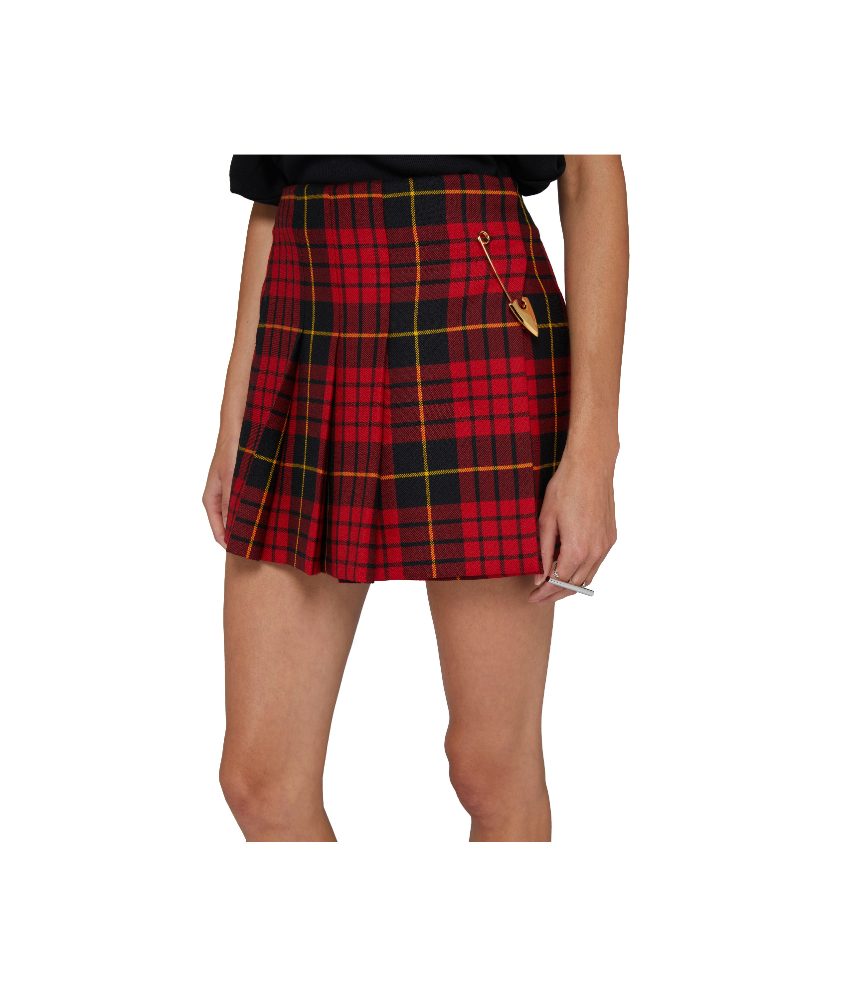 ALEXANDER MCQUEEN CHECKED MINI SKIRT
