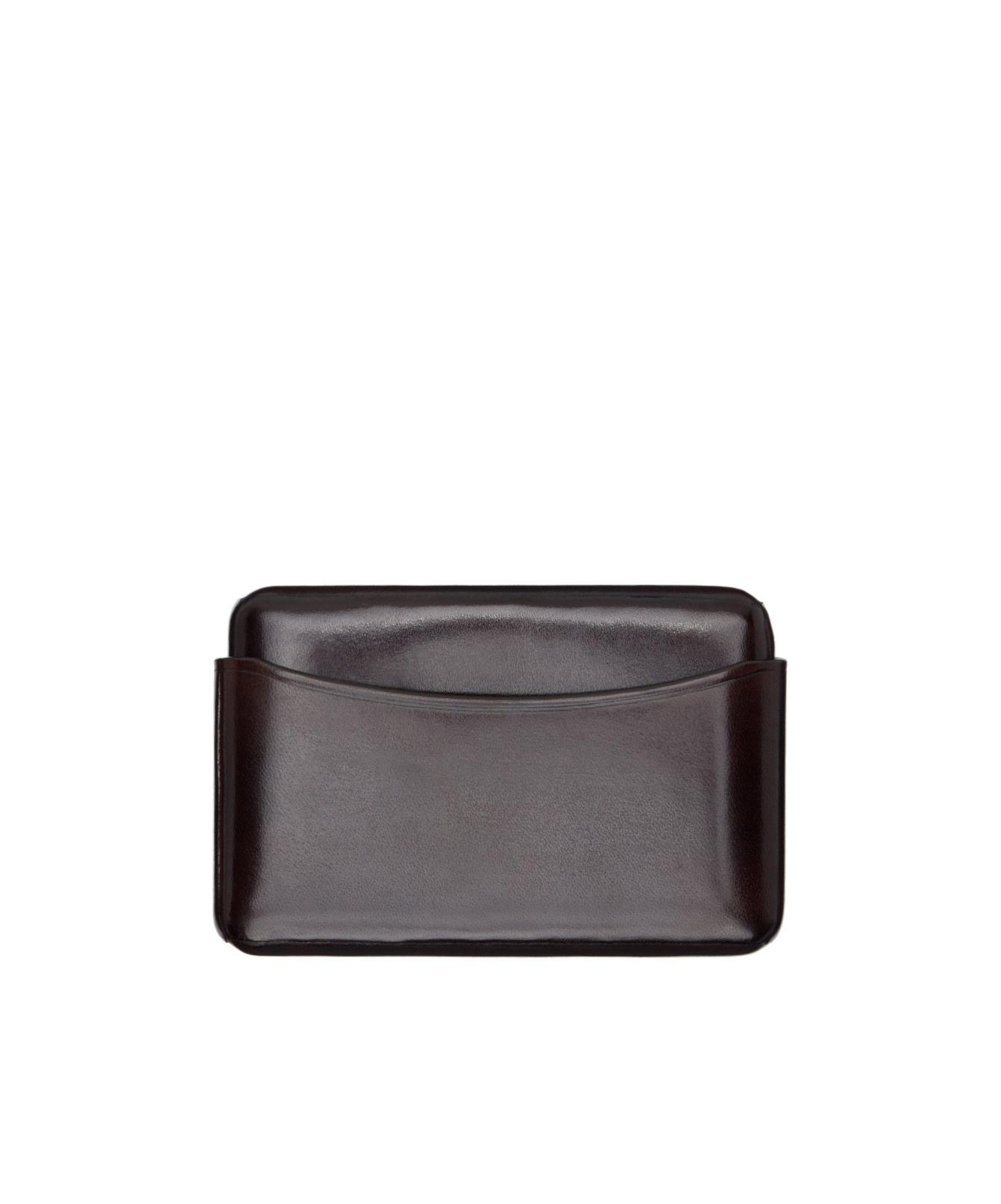 Lemaire Covered Polished Leather Cardholder In Brown