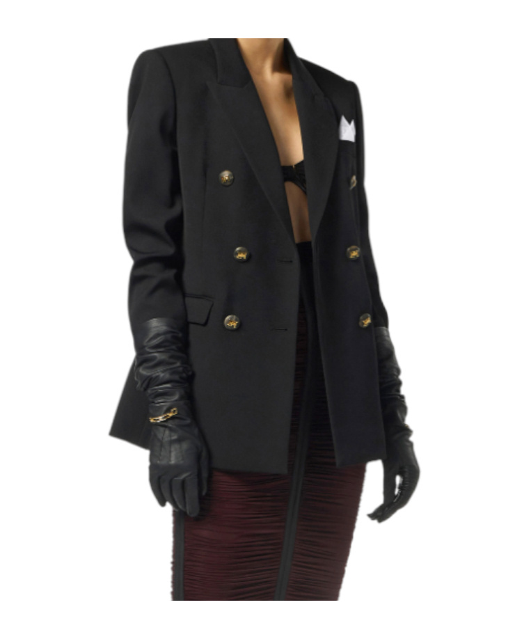 Elisabetta Franchi Long-sleeved Suit Jacket In Black