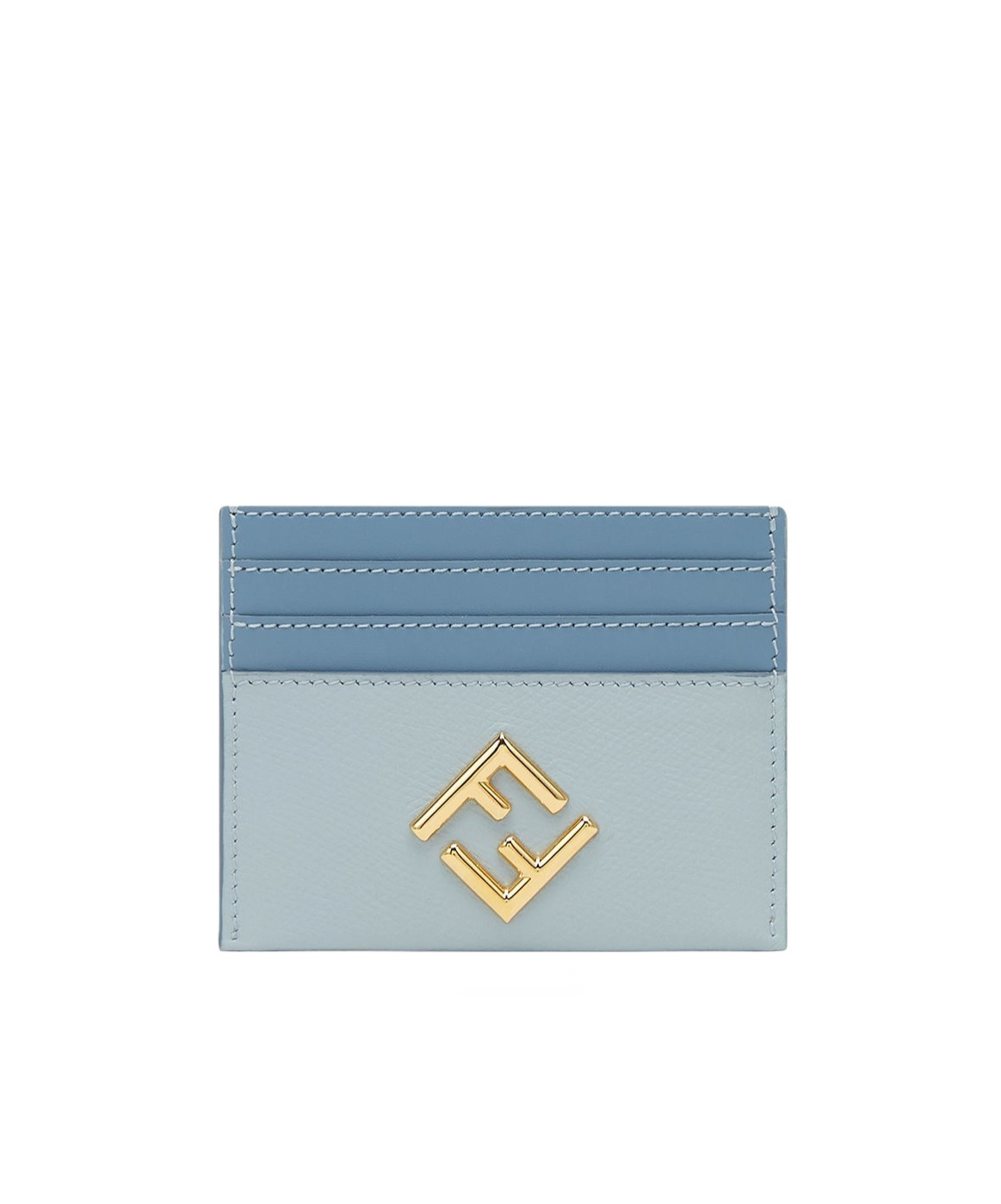Fendi Ff Diamonds Card Case In Light Blue