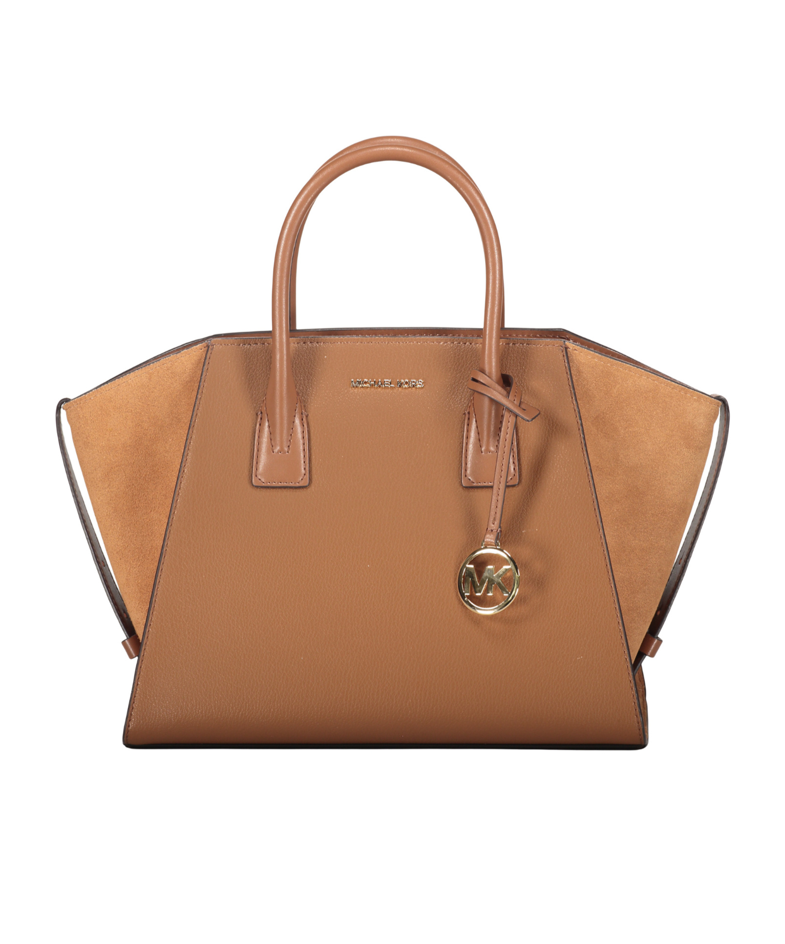 Michael Kors Avril Leather Tote Bag In Brown
