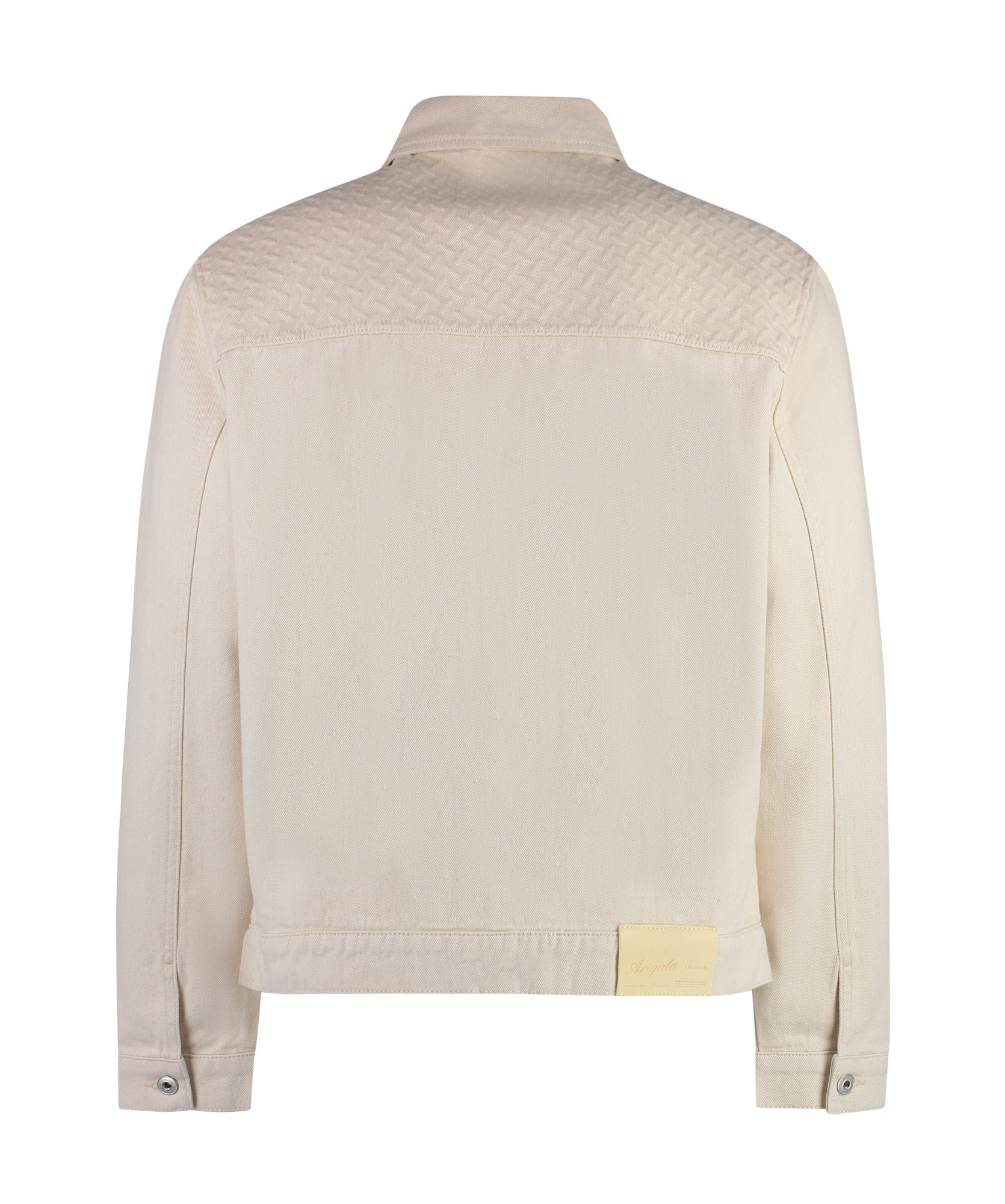 Shop Axel Arigato Long Sleeve Denim Jacket In Nude