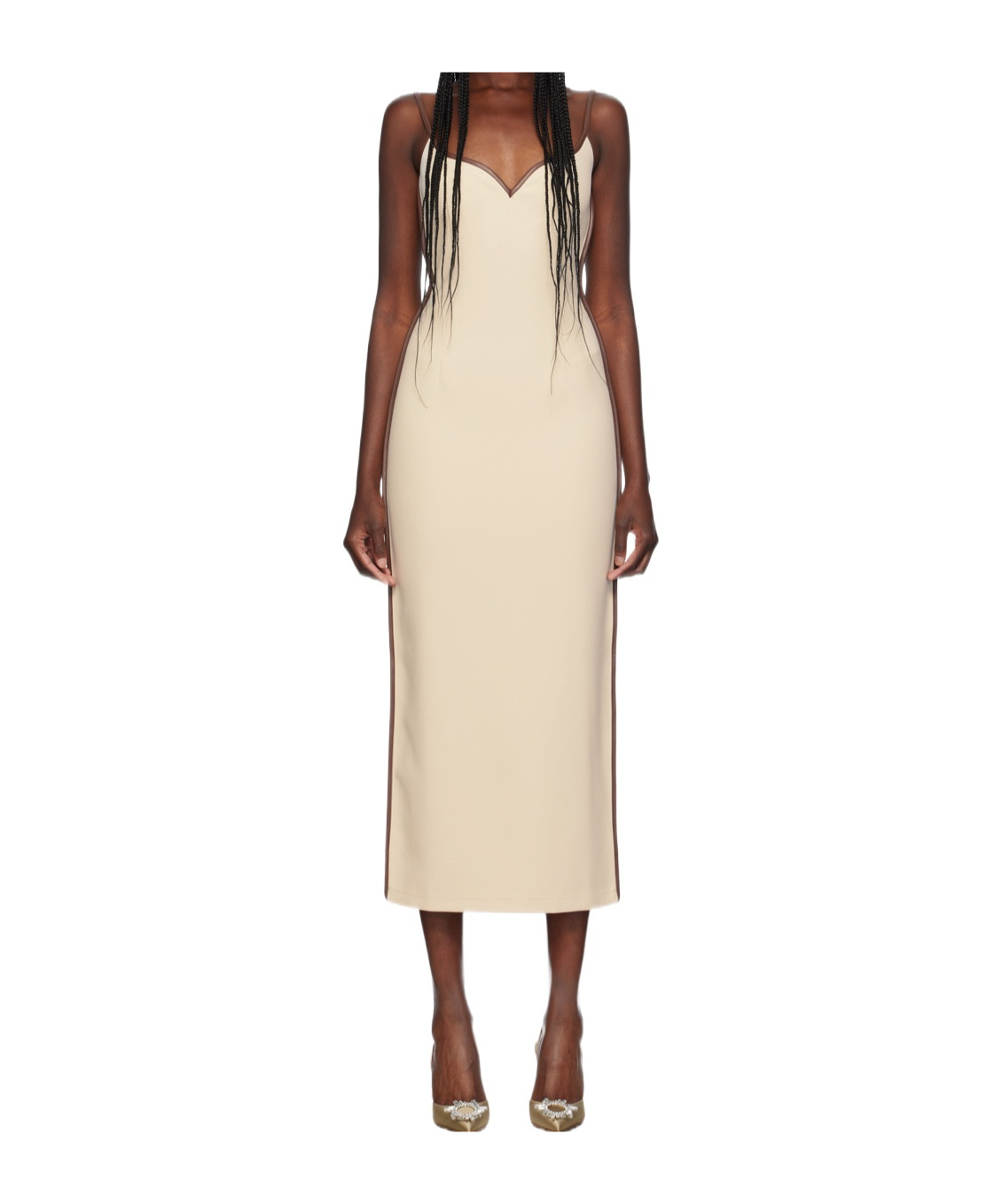 Paris Georgia Suspender Dress In Brown