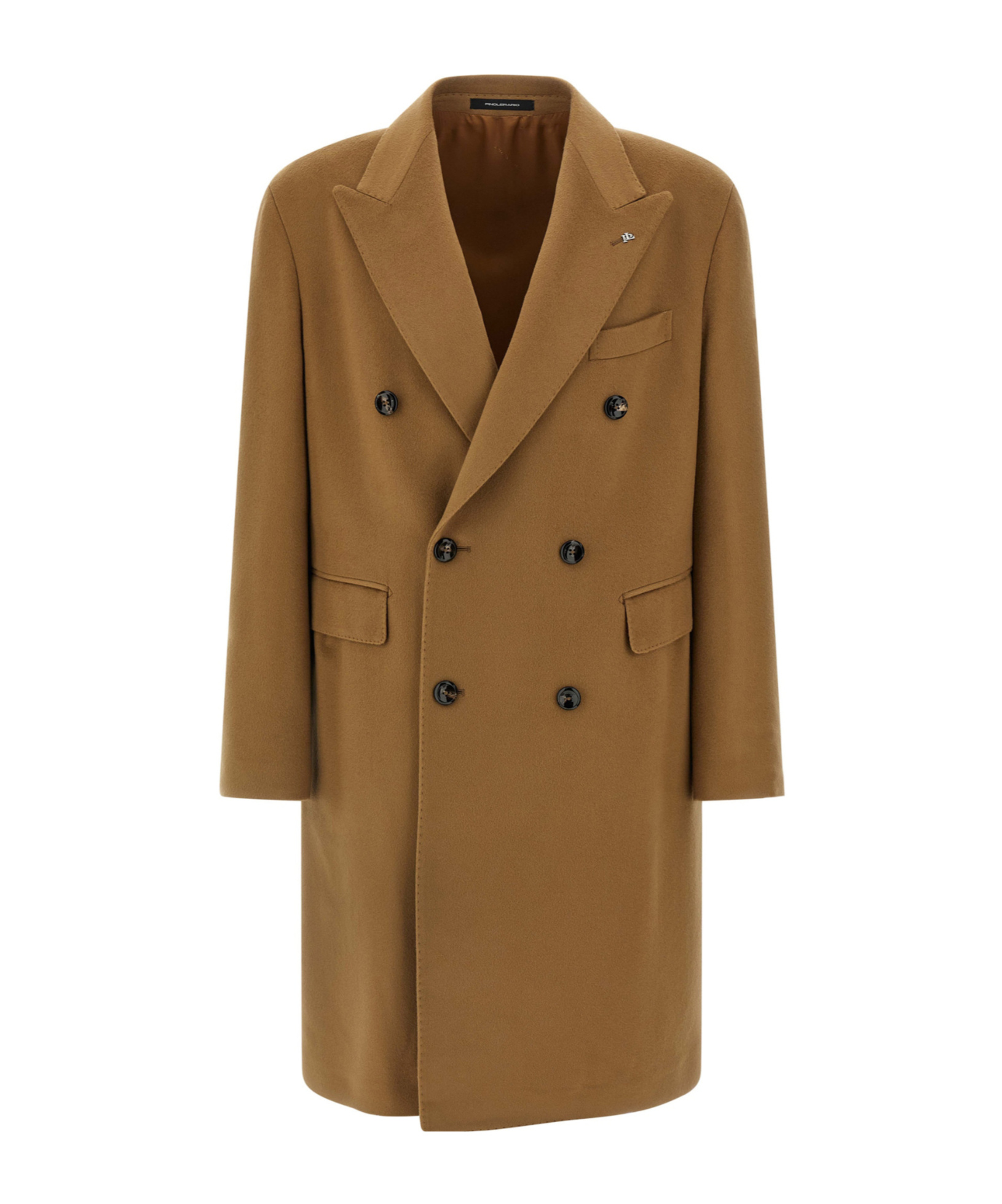 Tagliatore Double-breasted Londra Coat Featuring Pockets In Brown