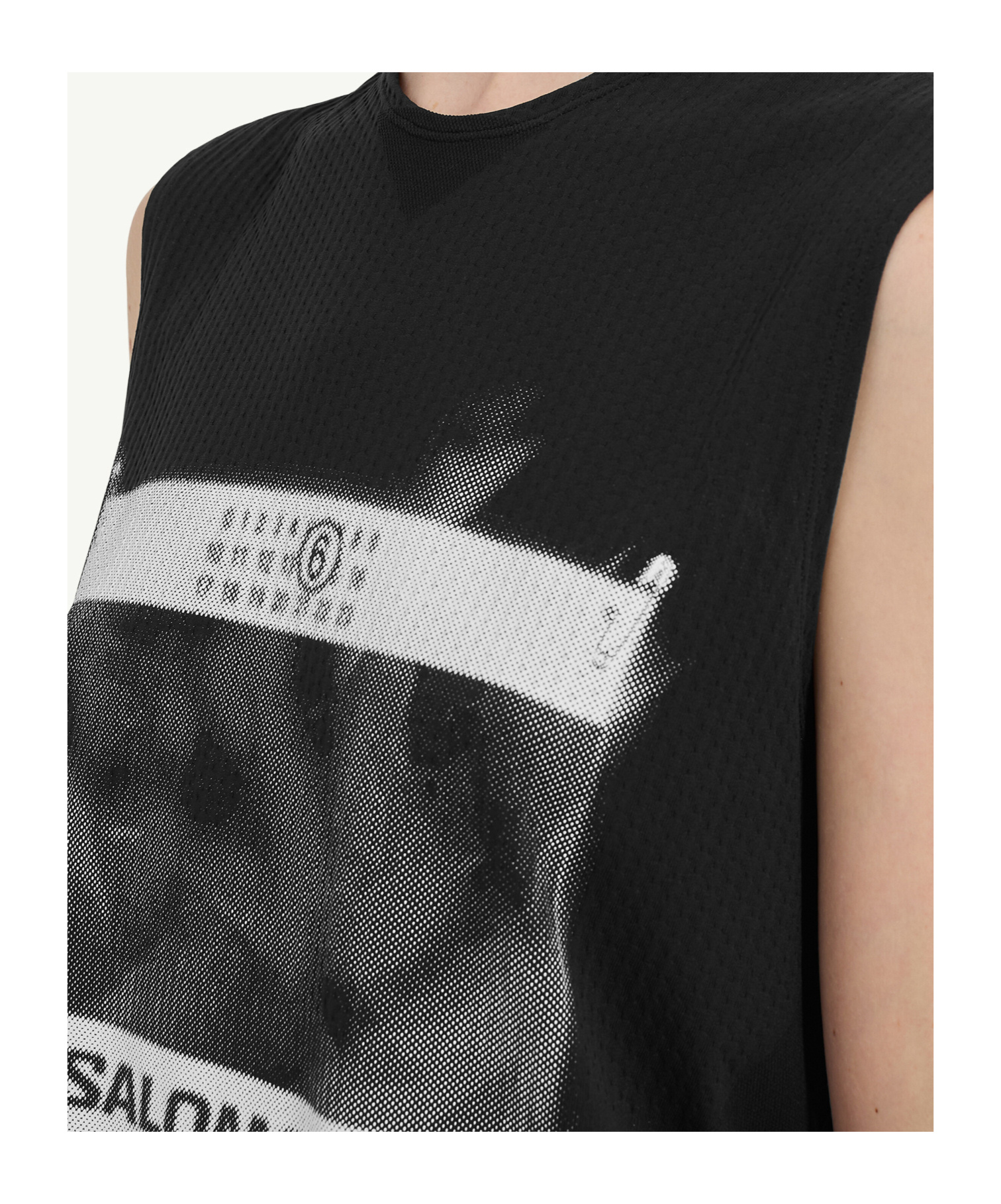 Shop Mm6 Maison Margiela Abstract Print T-shirt In Black