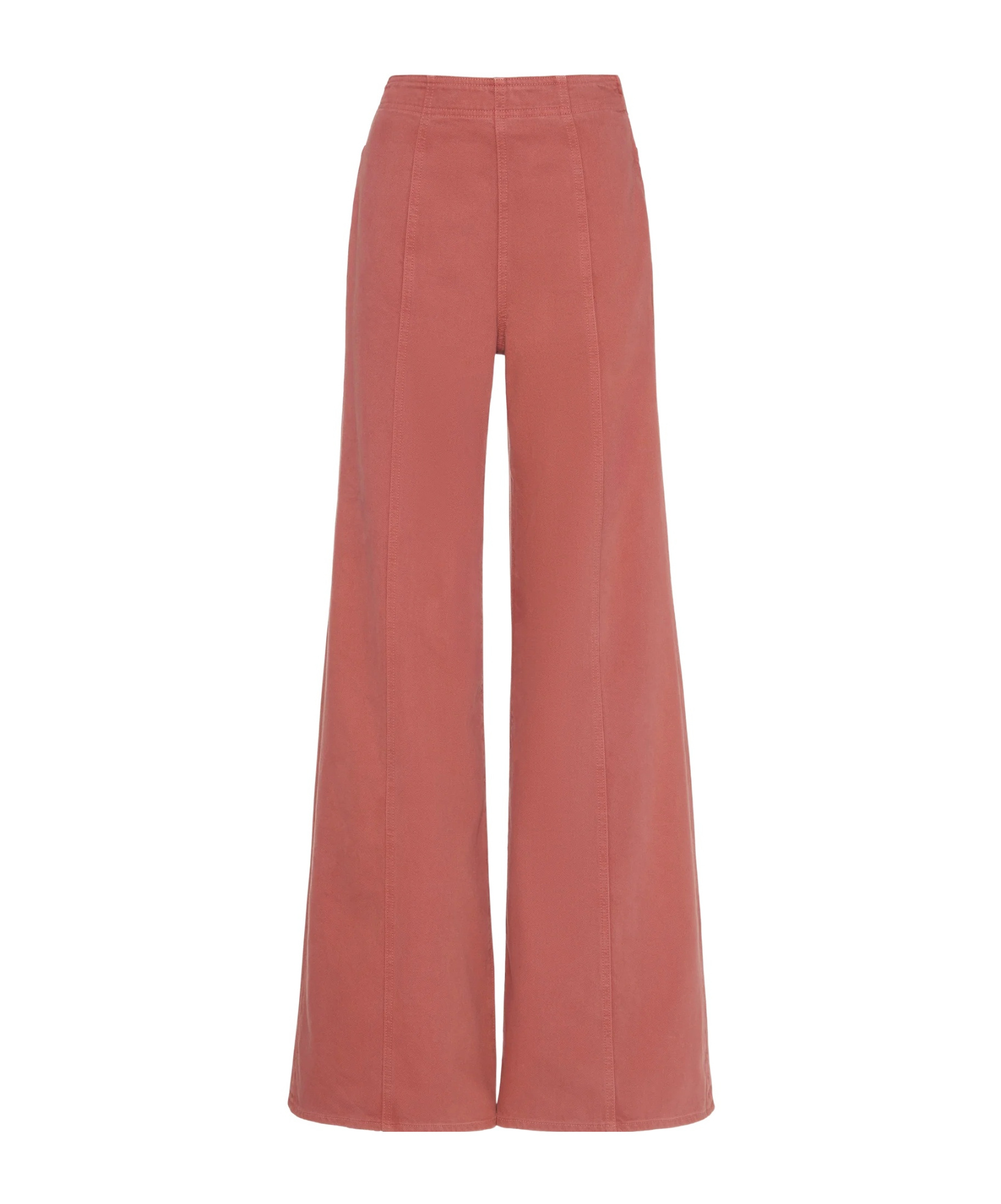 Ulla Johnson Pink High Rise Wide Leg Flare Jean