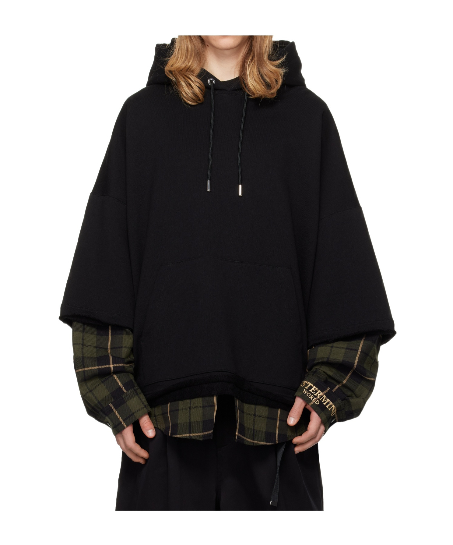 Mastermind Japan Multilayer Hoodie In Black