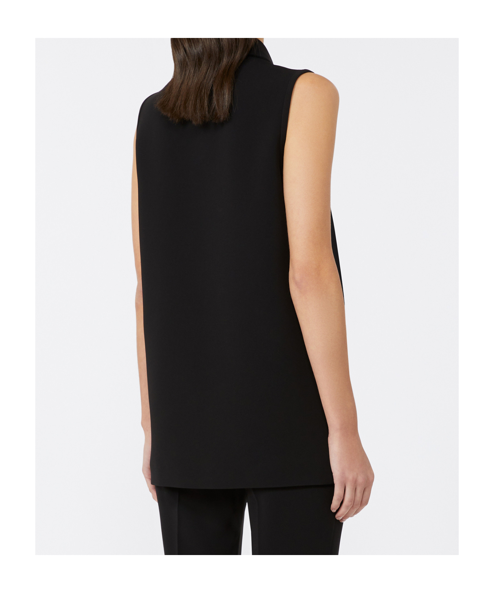 Max Mara Cady Polo-style Blouse In Black