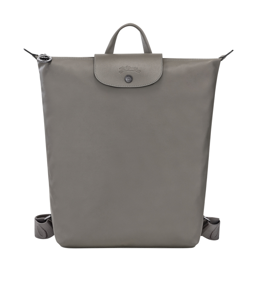Longchamp Le Pliage Xtra M Leather Backpack In Grey