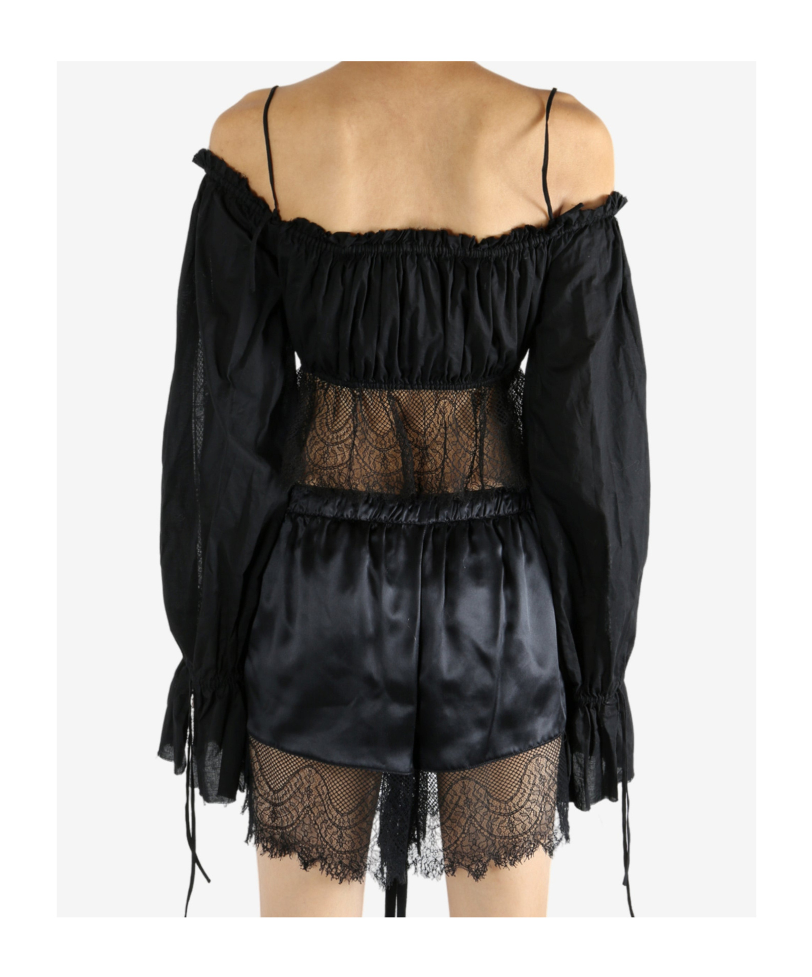 Ann Demeulemeester Jorunn Crop Top In Black