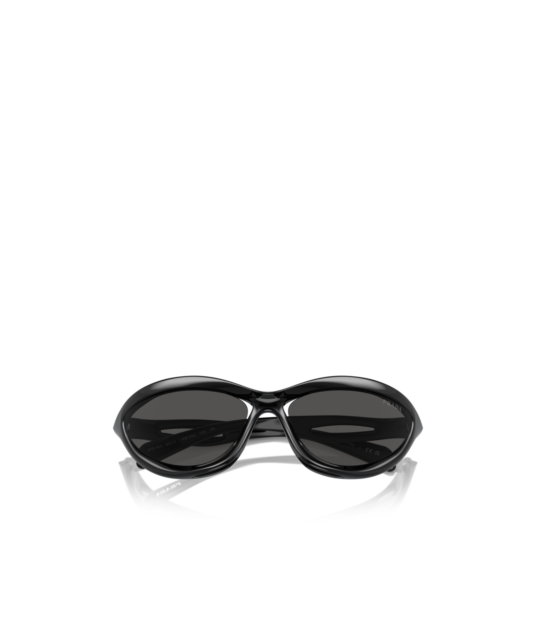 Prada Pr A23s Black Sunglasses In Black