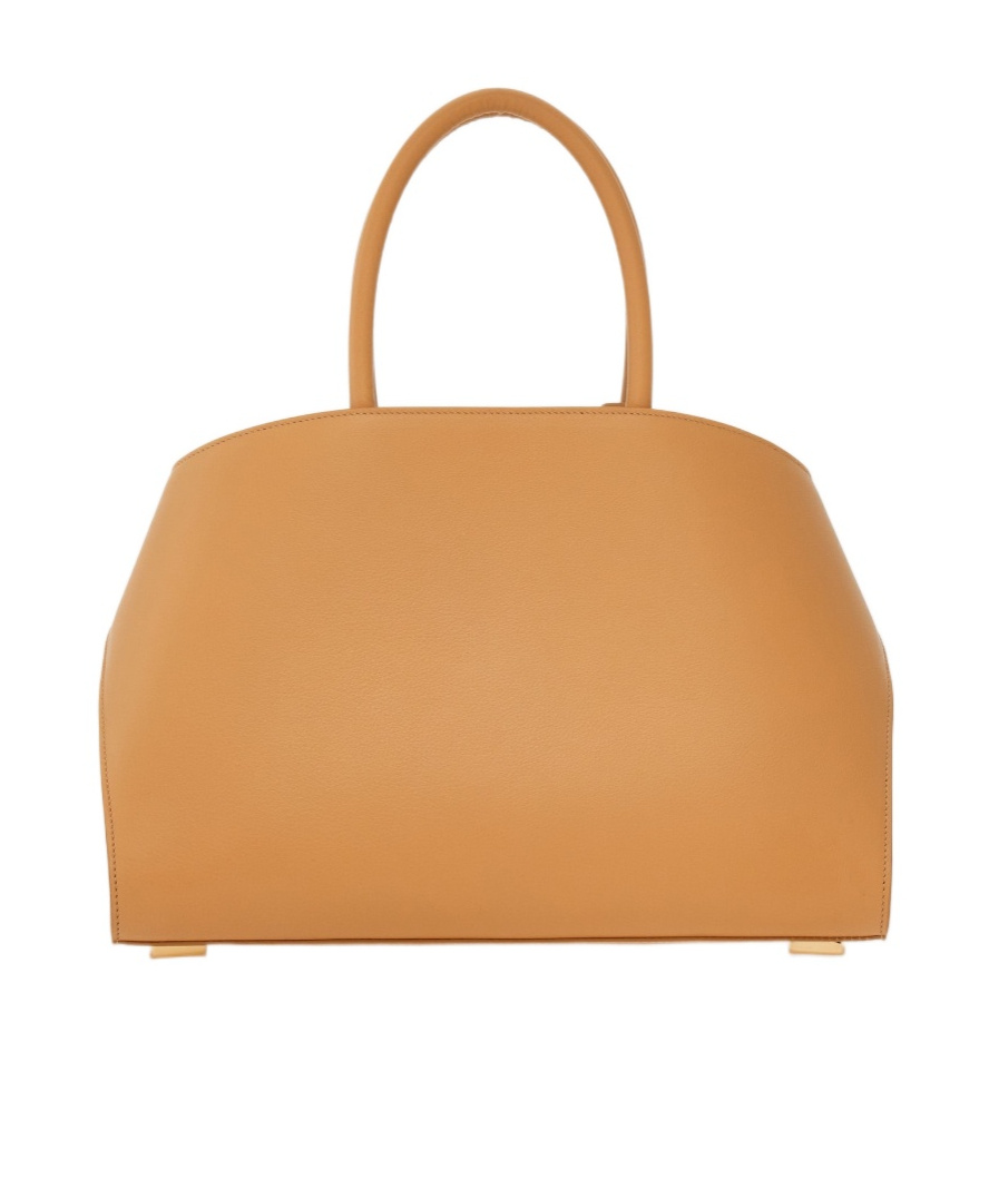 Ferragamo Small Leather Tote Bag In Nude