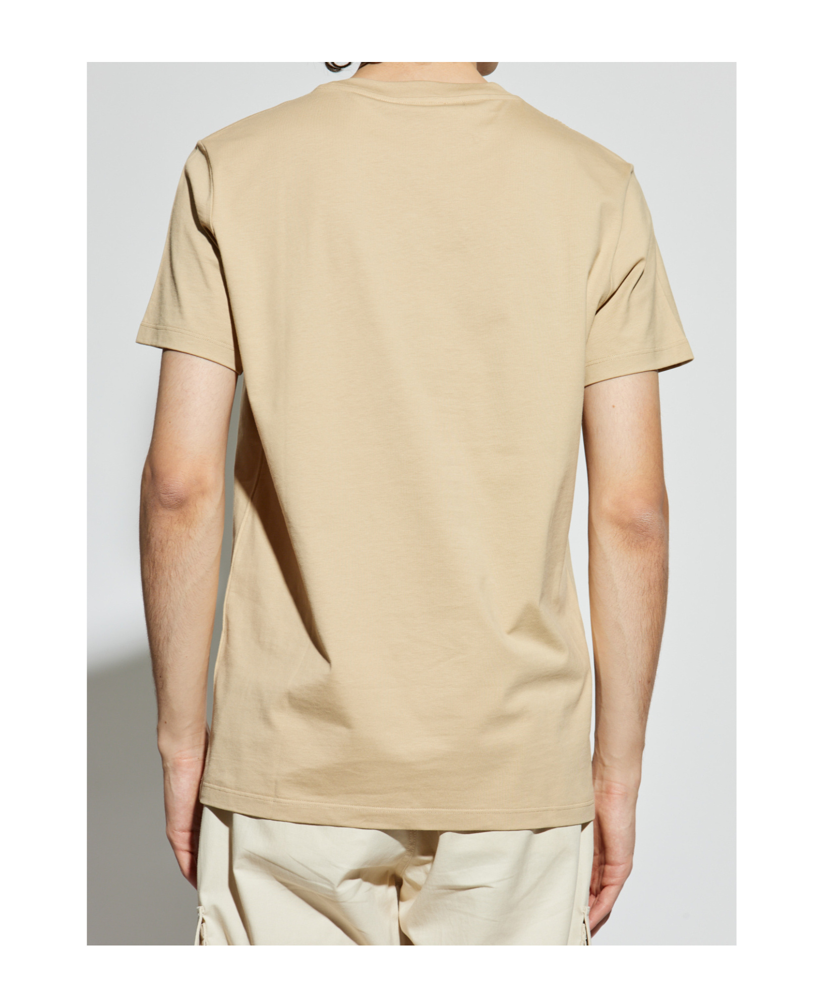 Balmain Logo-print T-shirt In Gold