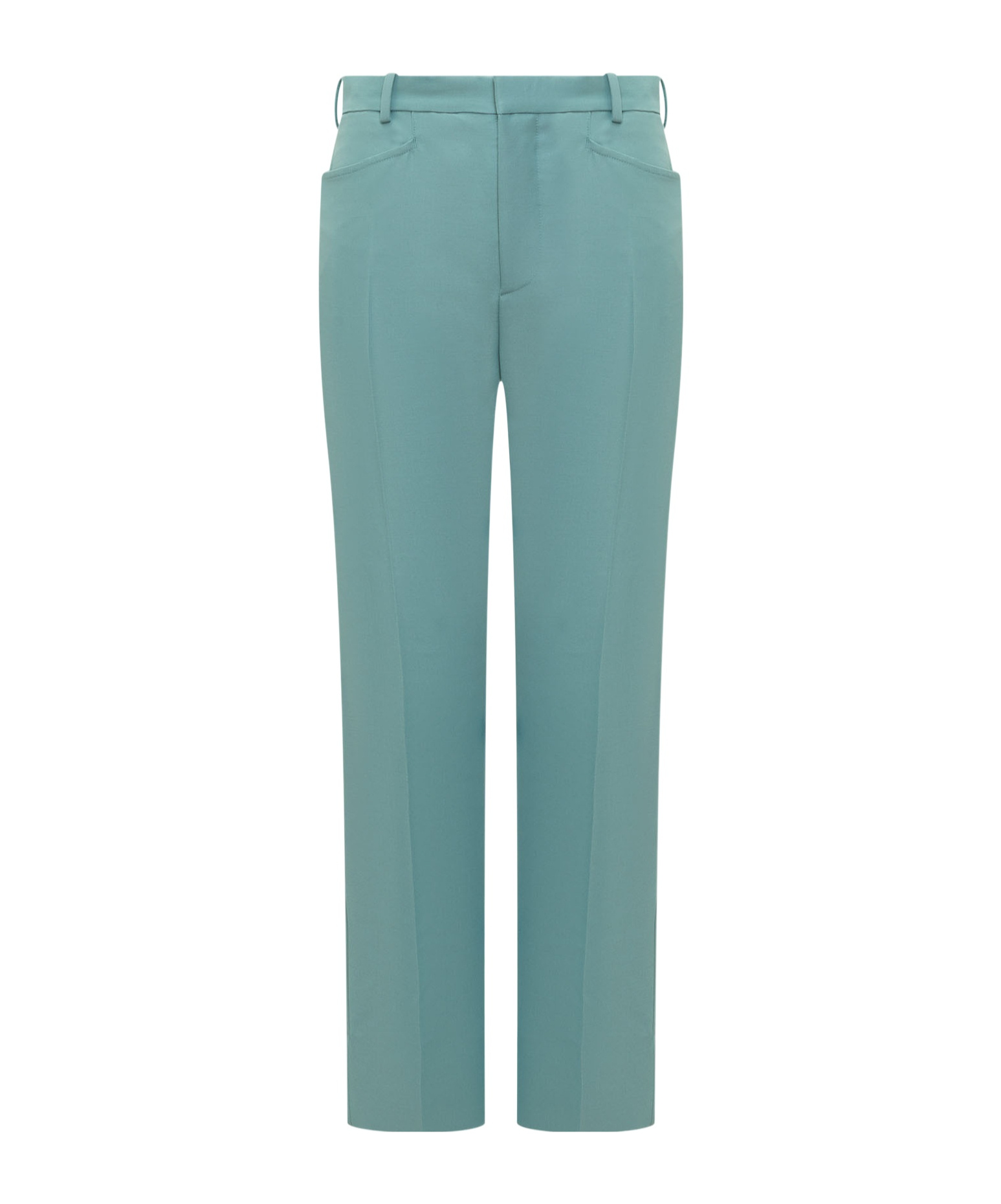 Shop Tom Ford Pressed-crease Trousers In Green