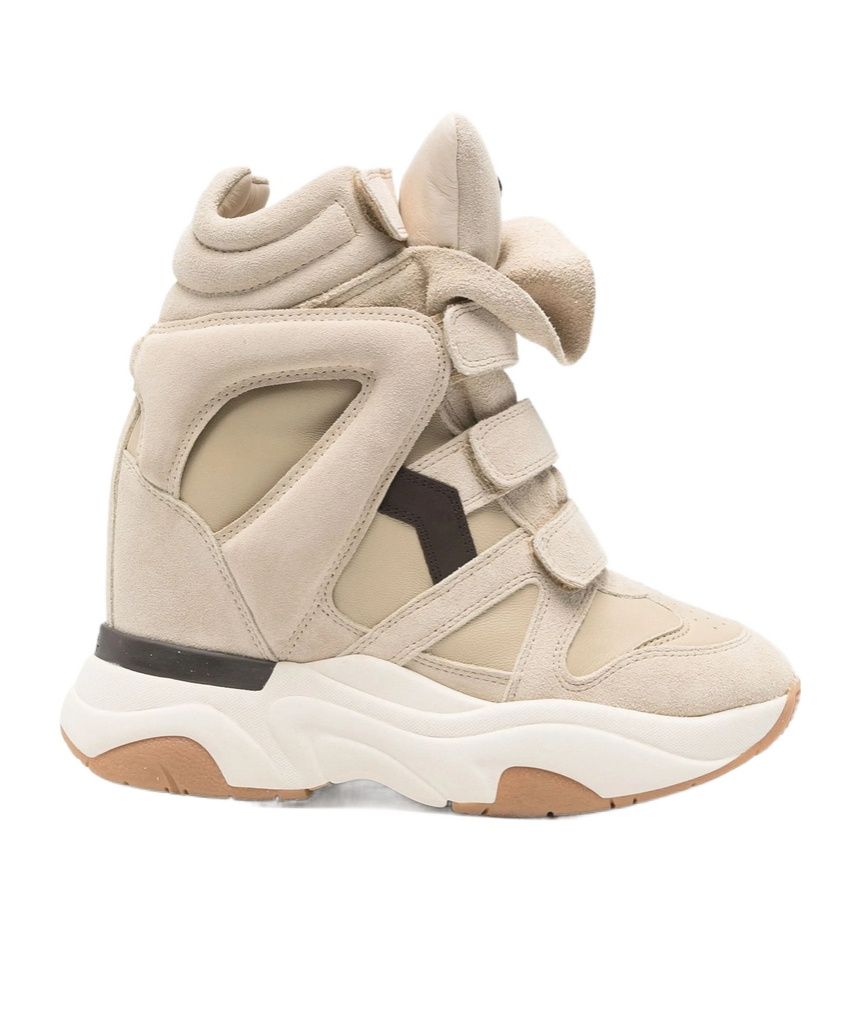 Isabel Marant Balskee Hidden Wedge High Top Sneaker In Neutral