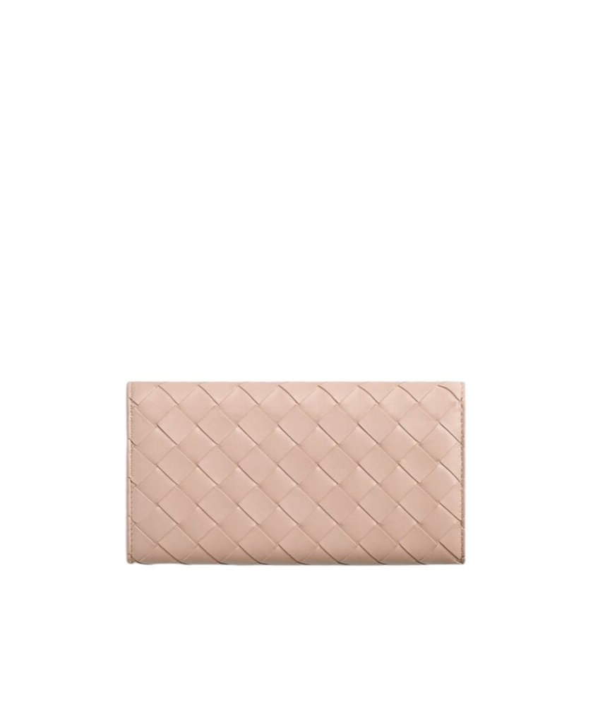 Shop Bottega Veneta Andiamo Large Flap Wallet In Nude