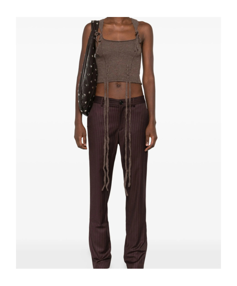Ann Demeulemeester Sleeveless Vest In Brown