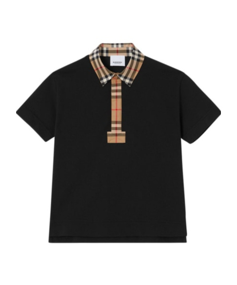 Burberry Cotton Piqué Polo Shirt W/ Check Inserts