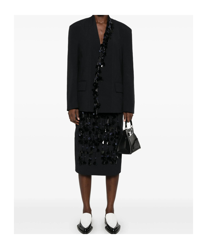 Theory Wool Blend Triple Pleat Pants In Black