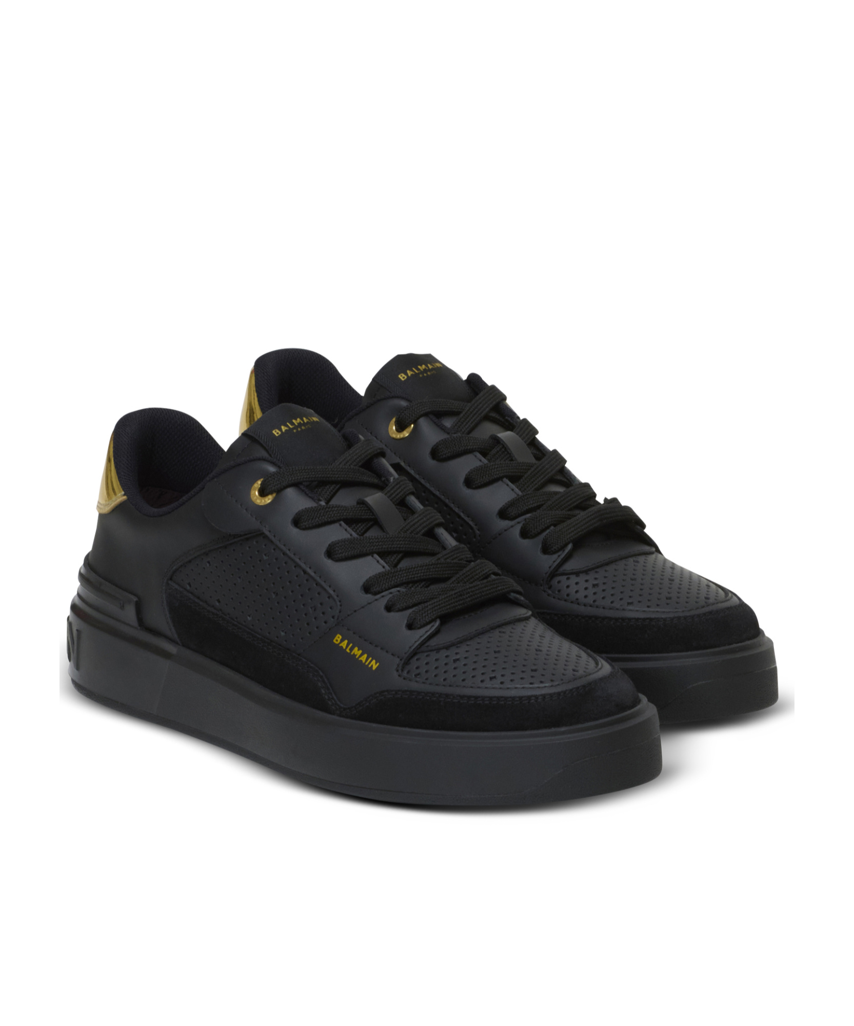 Balmain B-court Flip Sneakers In Black