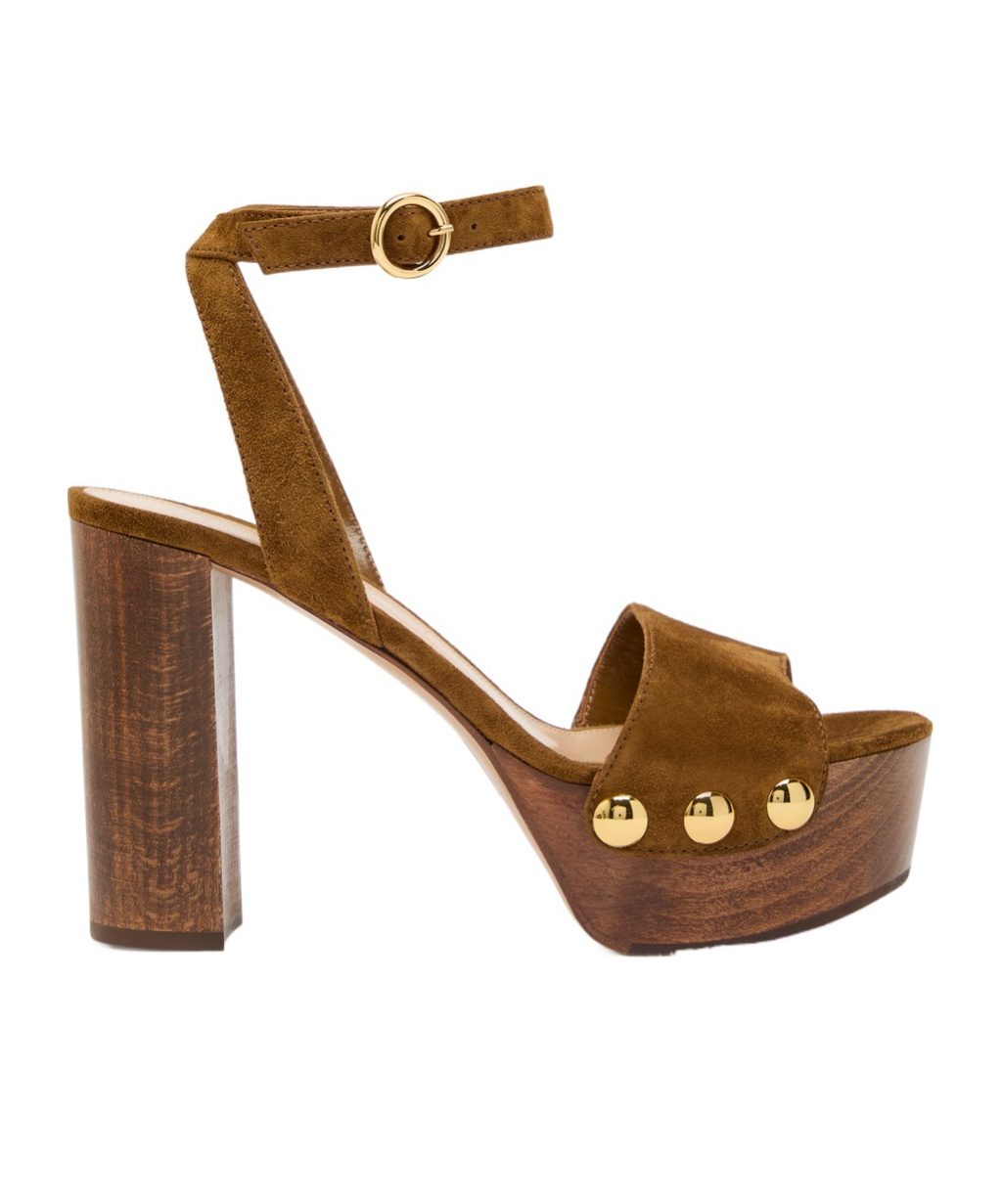Gianvito Rossi Ardéa 110 Platform Suede Sandals In Brown
