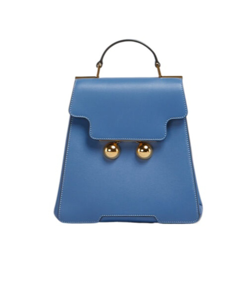 Shop Marni Blue Leather Trunkaroo Backpack