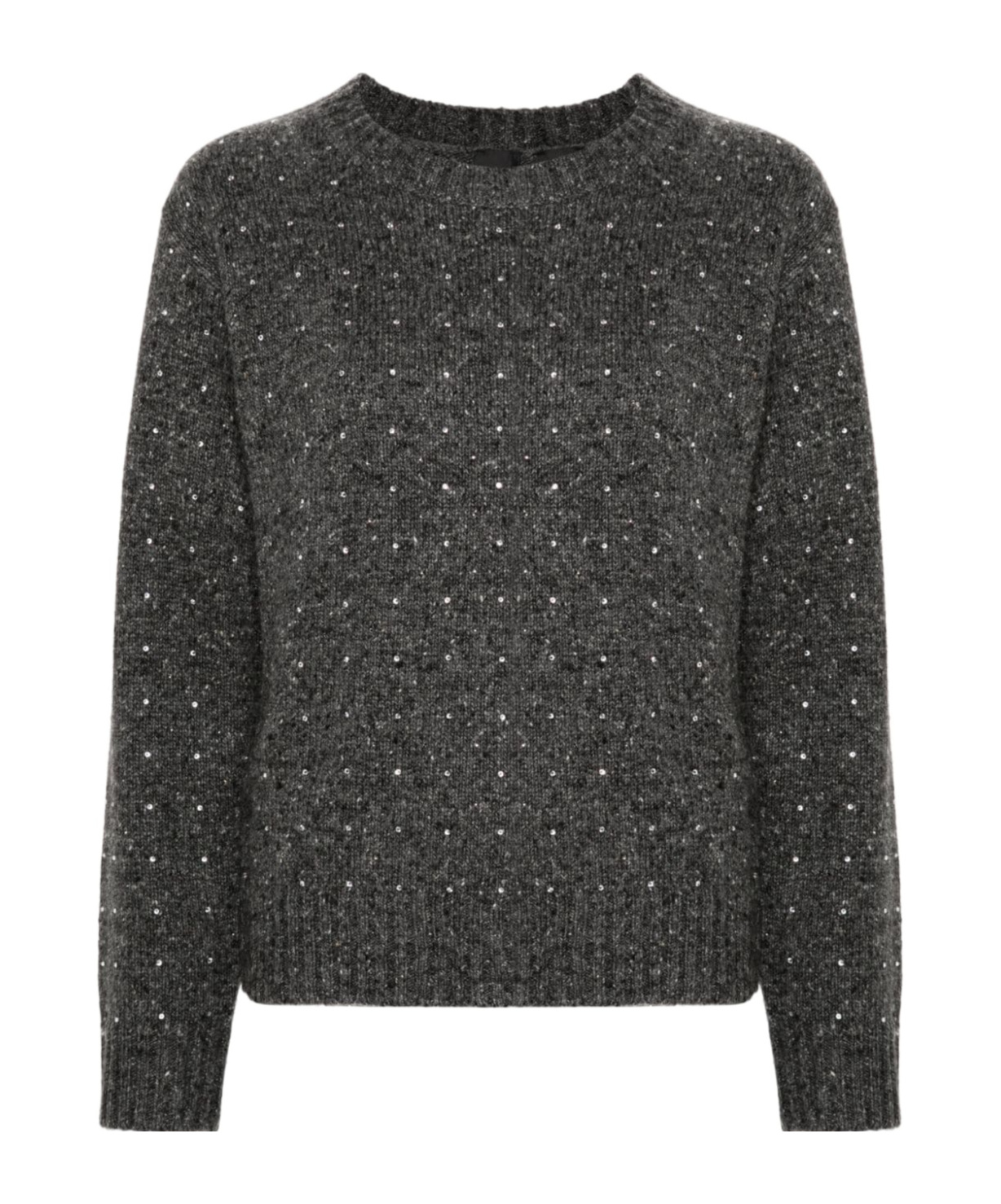 Shop Pinko Round Neck Sweater In Black