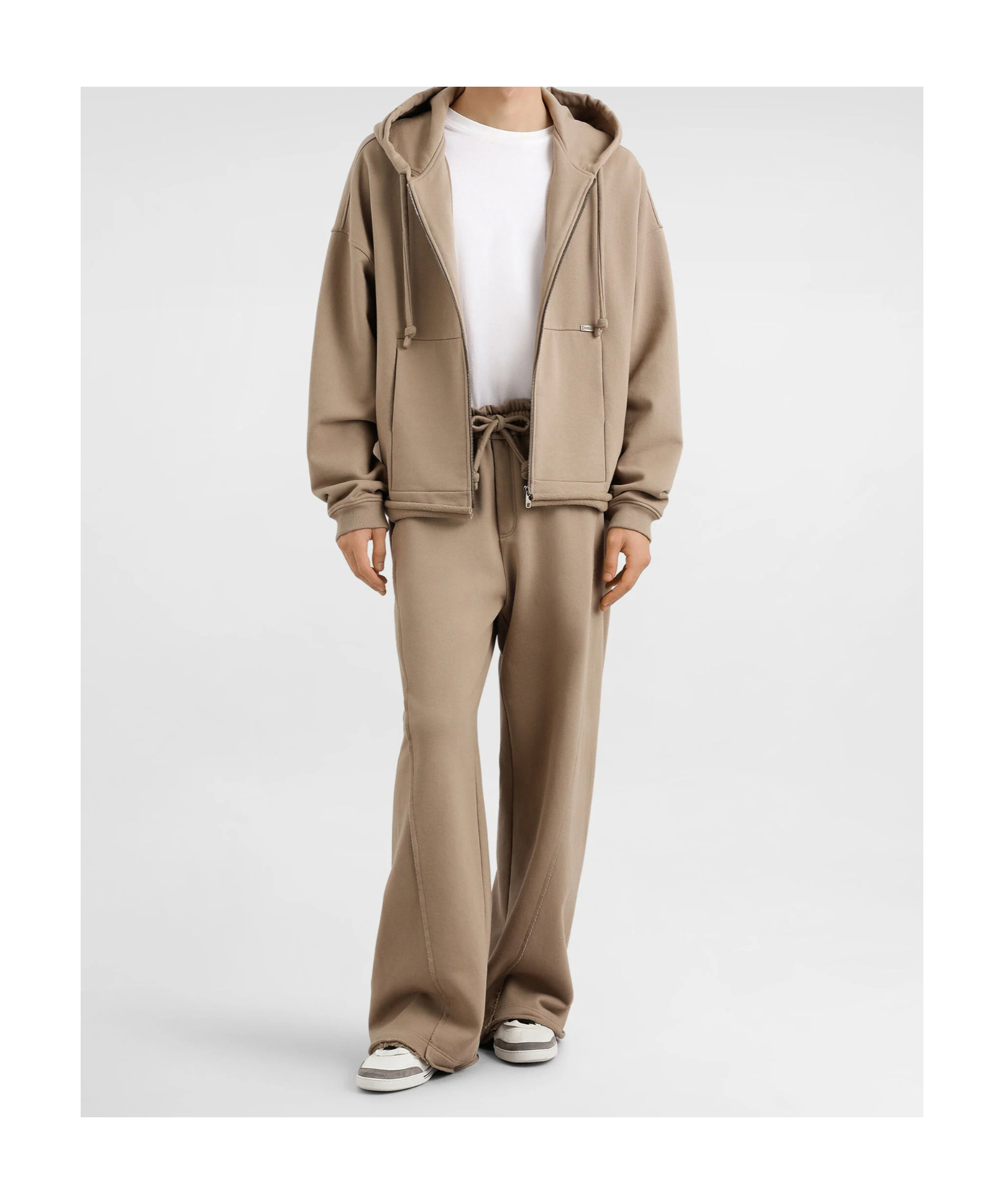 Dolce & Gabbana Drawstring Frayed-edge Track Pants In Brown