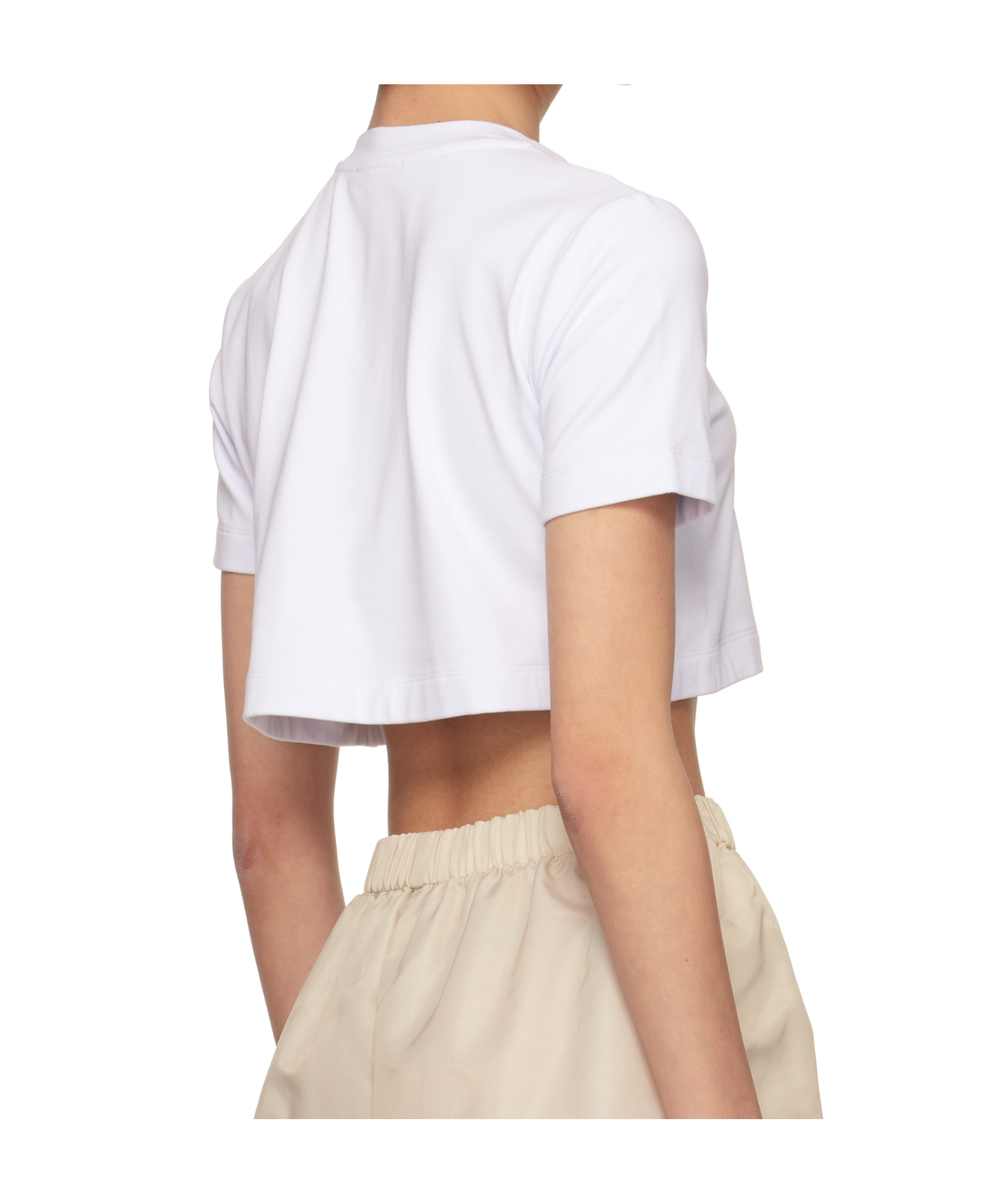 AREA CRYSTAL-EMBELLISHED CROPPED T-SHIRT 