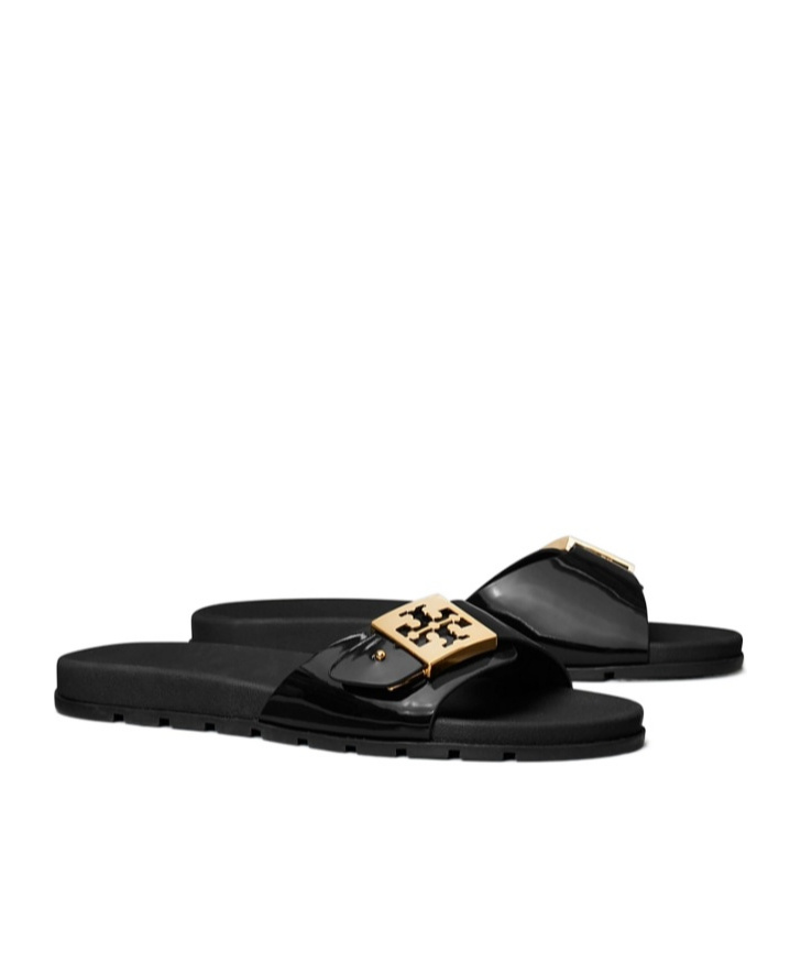 Tory Burch Slide Sandals With Round Open Toe
