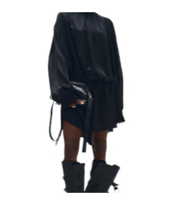 Ann Demeulemeester Jenna Turtleneck Dress In Black