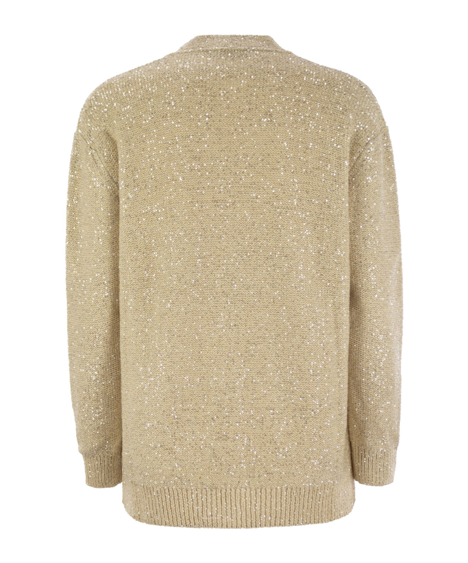 Fabiana Filippi Beige V Neck Sweater With Button Front