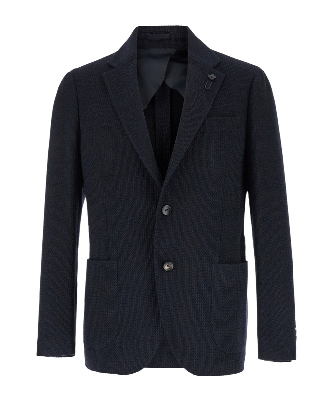 Lardini Velvet Blazer Jacket With Tailored Fit And Classic Notch Lapels In Black