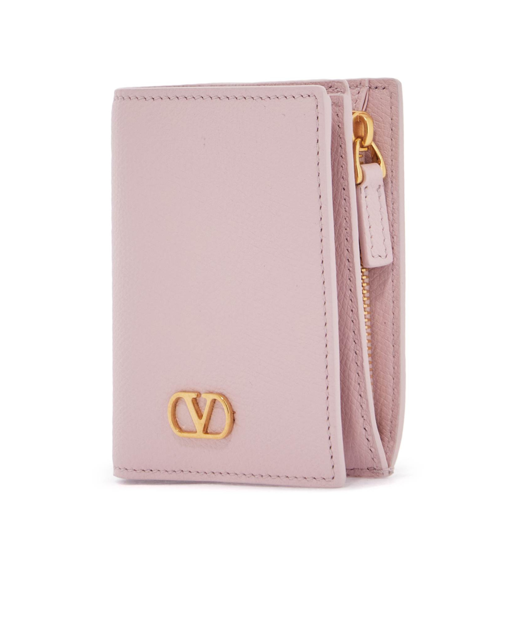 Valentino Double-fold Wallet In Pink