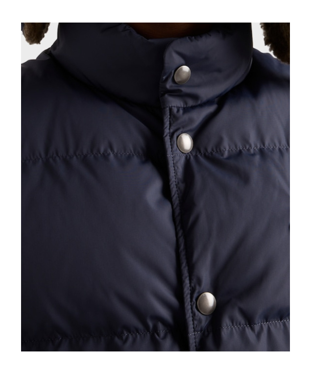 Prada Re-nylon Sleeveless Down Jacket In Blue