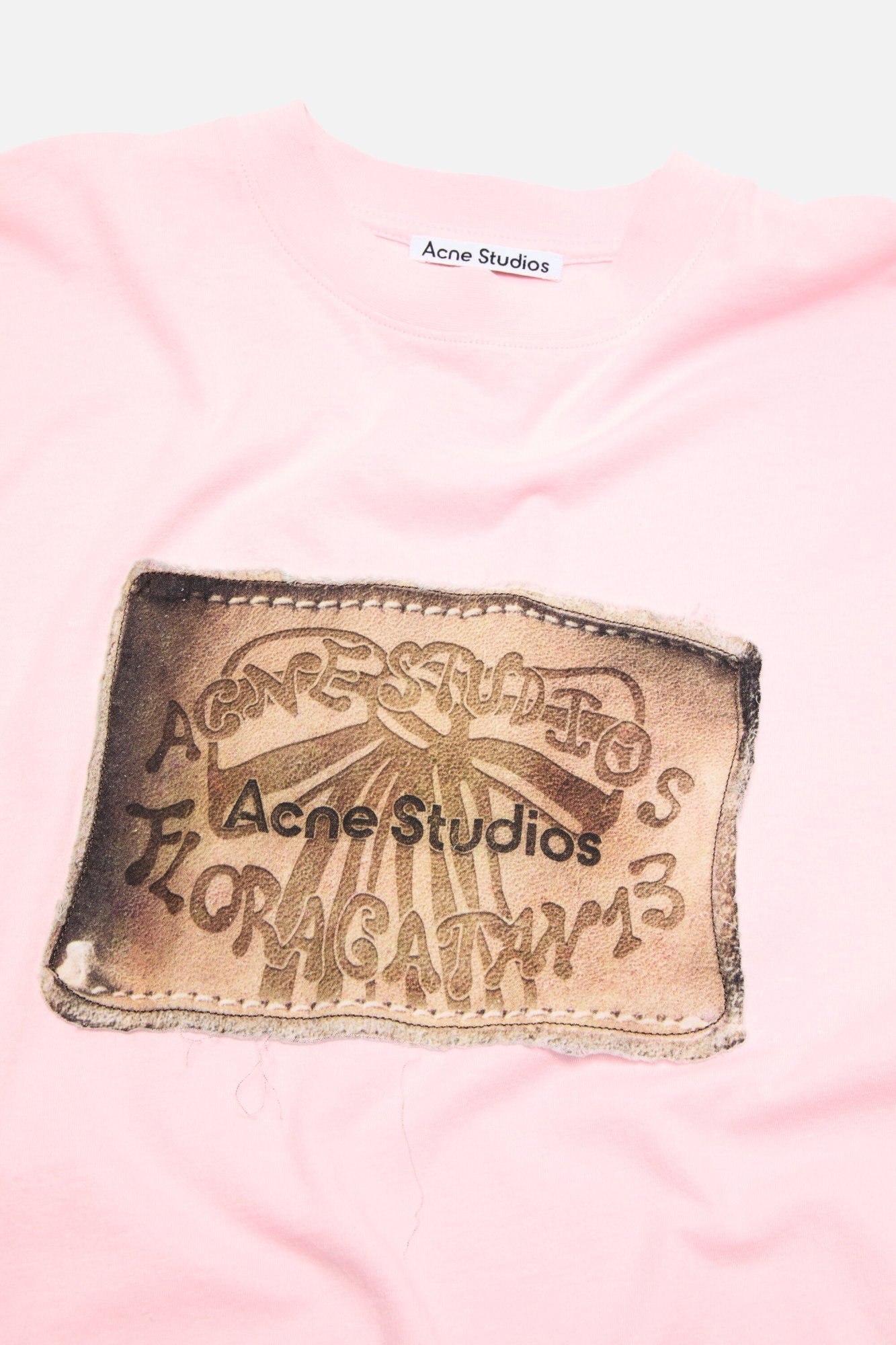 Acne Studios Logo-patch Jeans In Pink