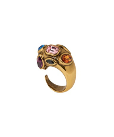 Etro Crystal-embellished Ring In Gold