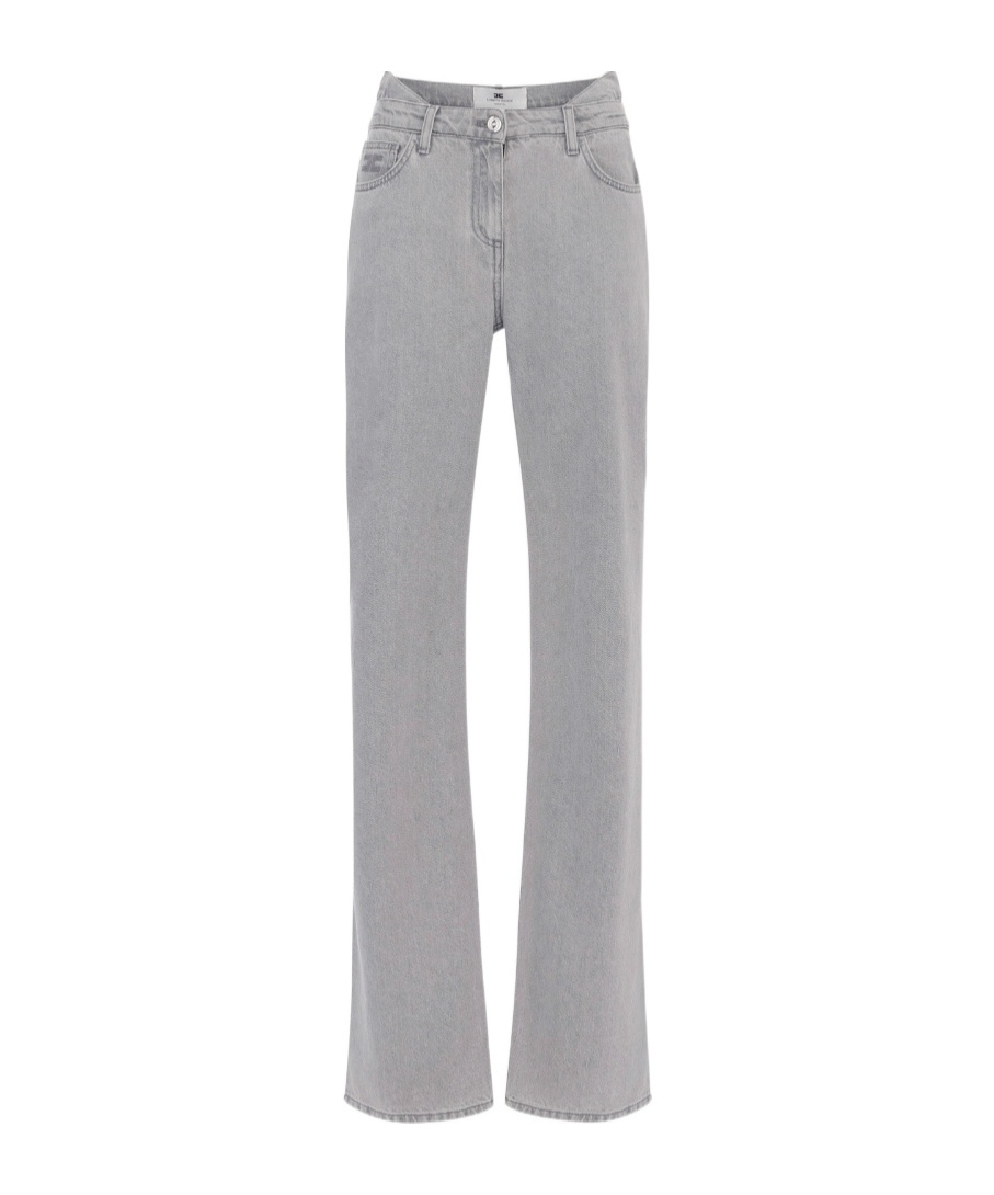 Elisabetta Franchi Embroidered-pocket Jeans In Blue