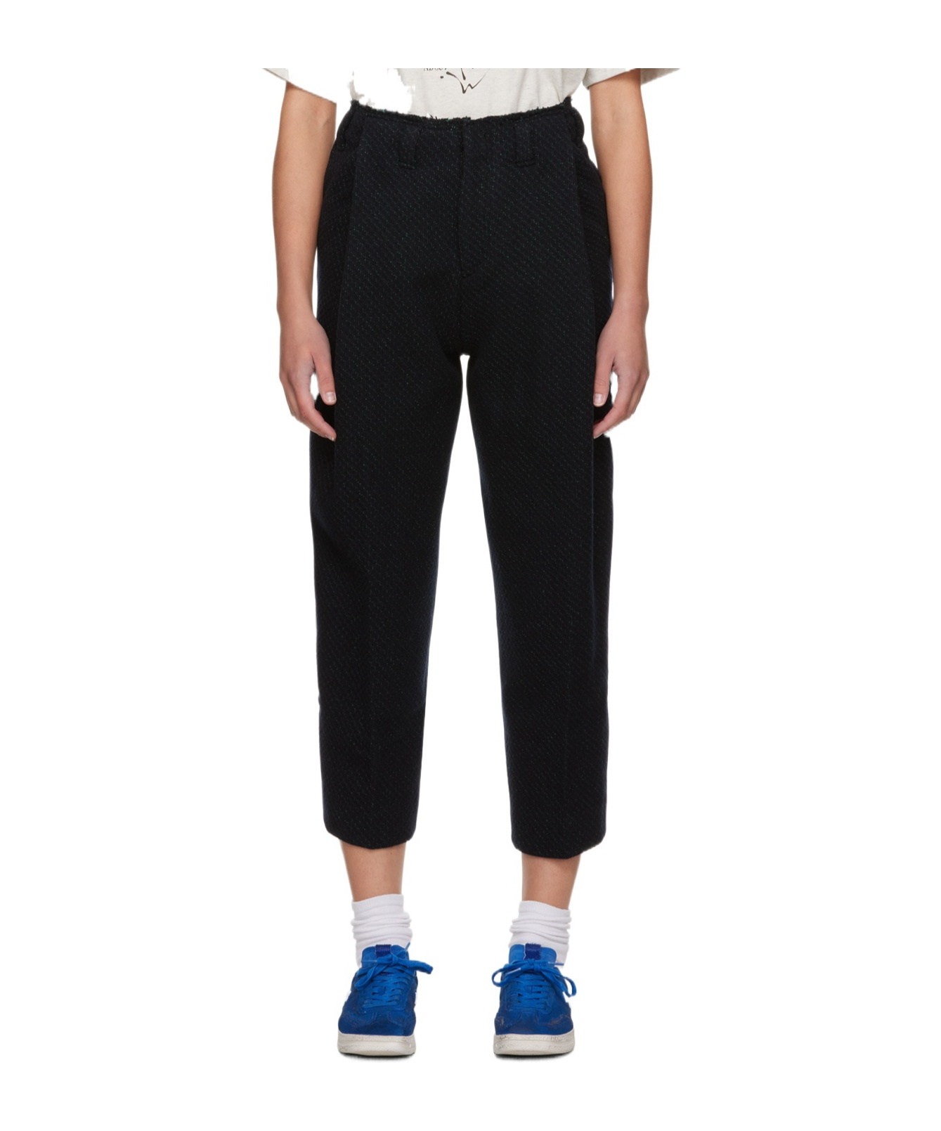 Ader Error Belt Loop Zipper Casual Pants In Black