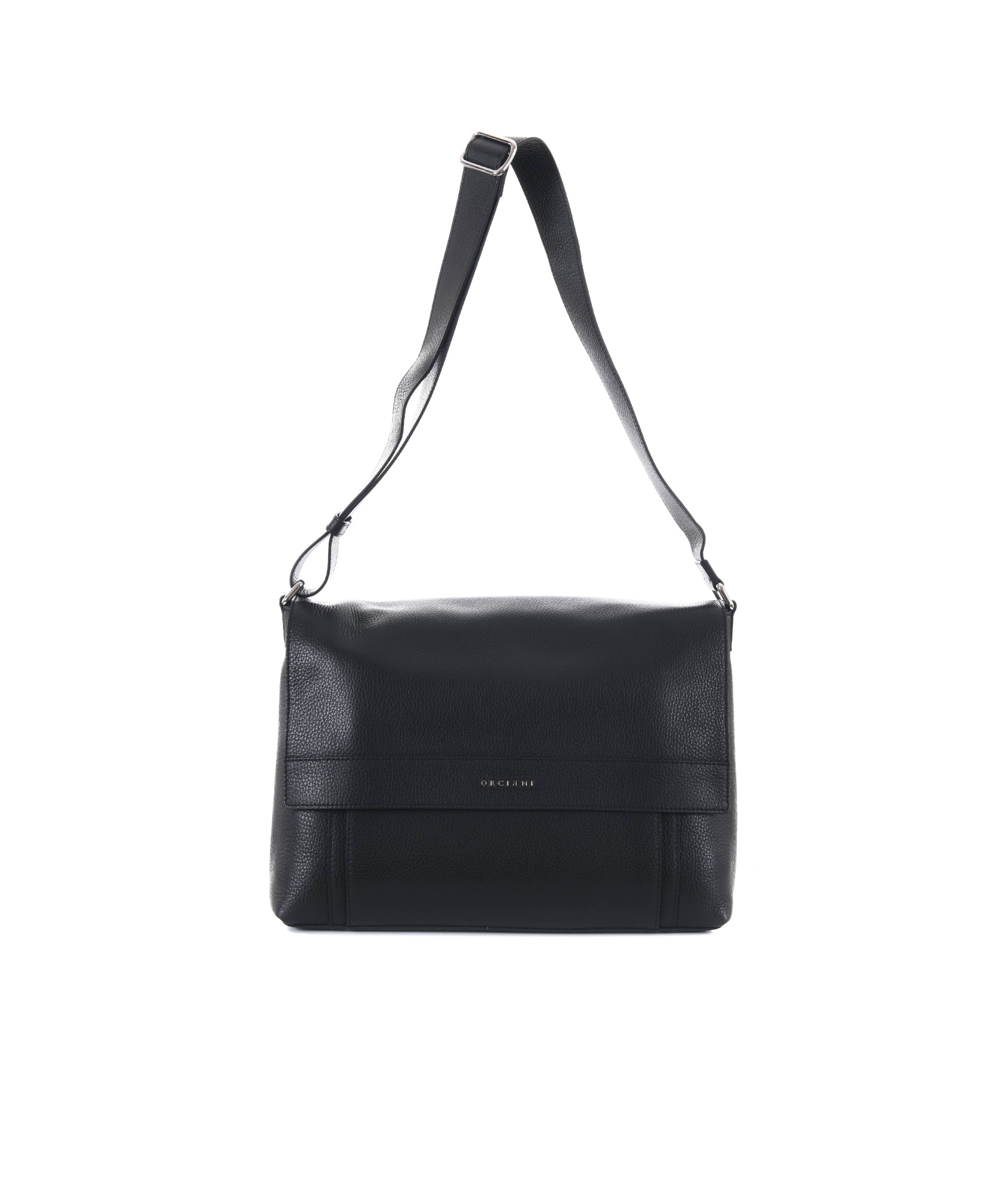 Orciani Front Detail Shoulder Bag In Black