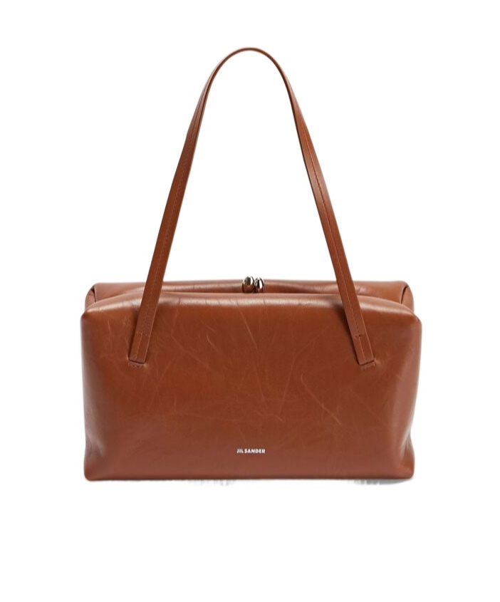 Jil Sander Small-sized Leather Shoulder Bag In Grape