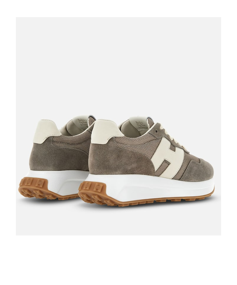 Hogan H641 Panelled Lace-up Sneakers In White