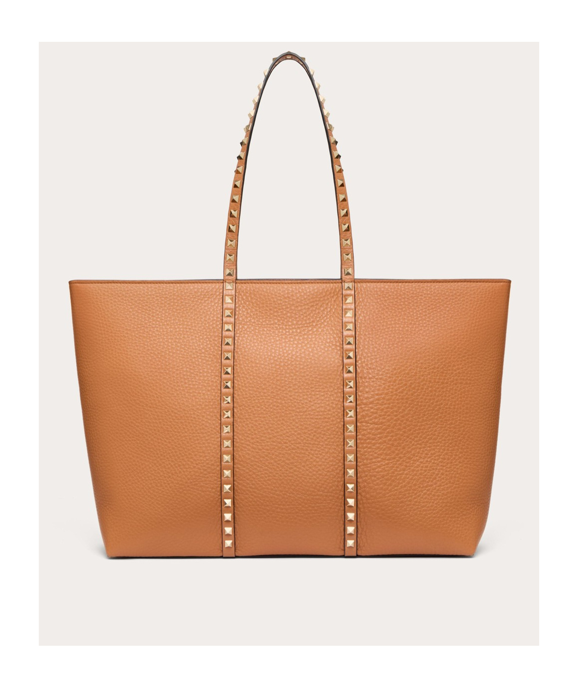 Valentino Rockstud Shoulder Bag In Almond Beige