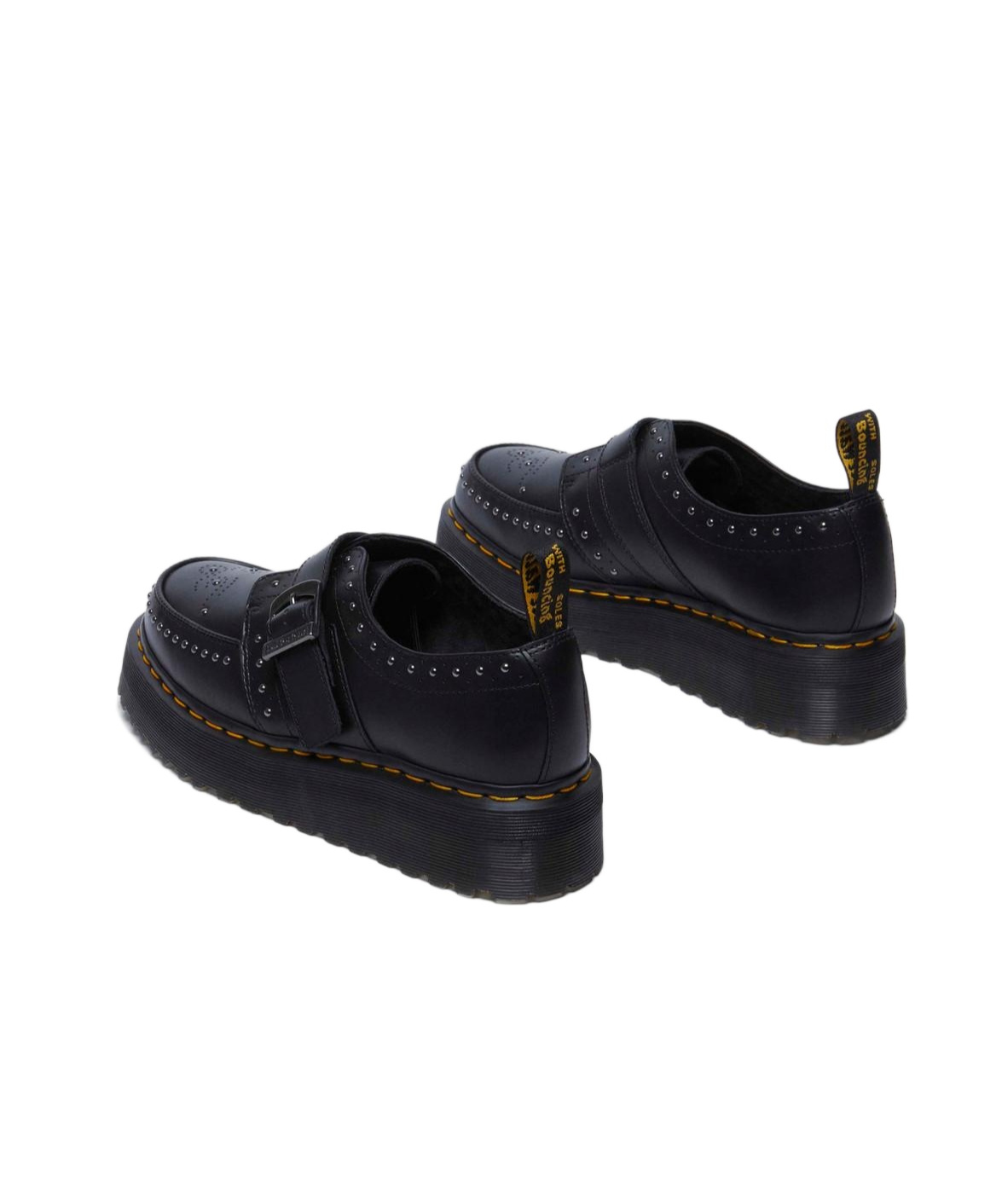 Dr. Martens Rivet Flats In Black