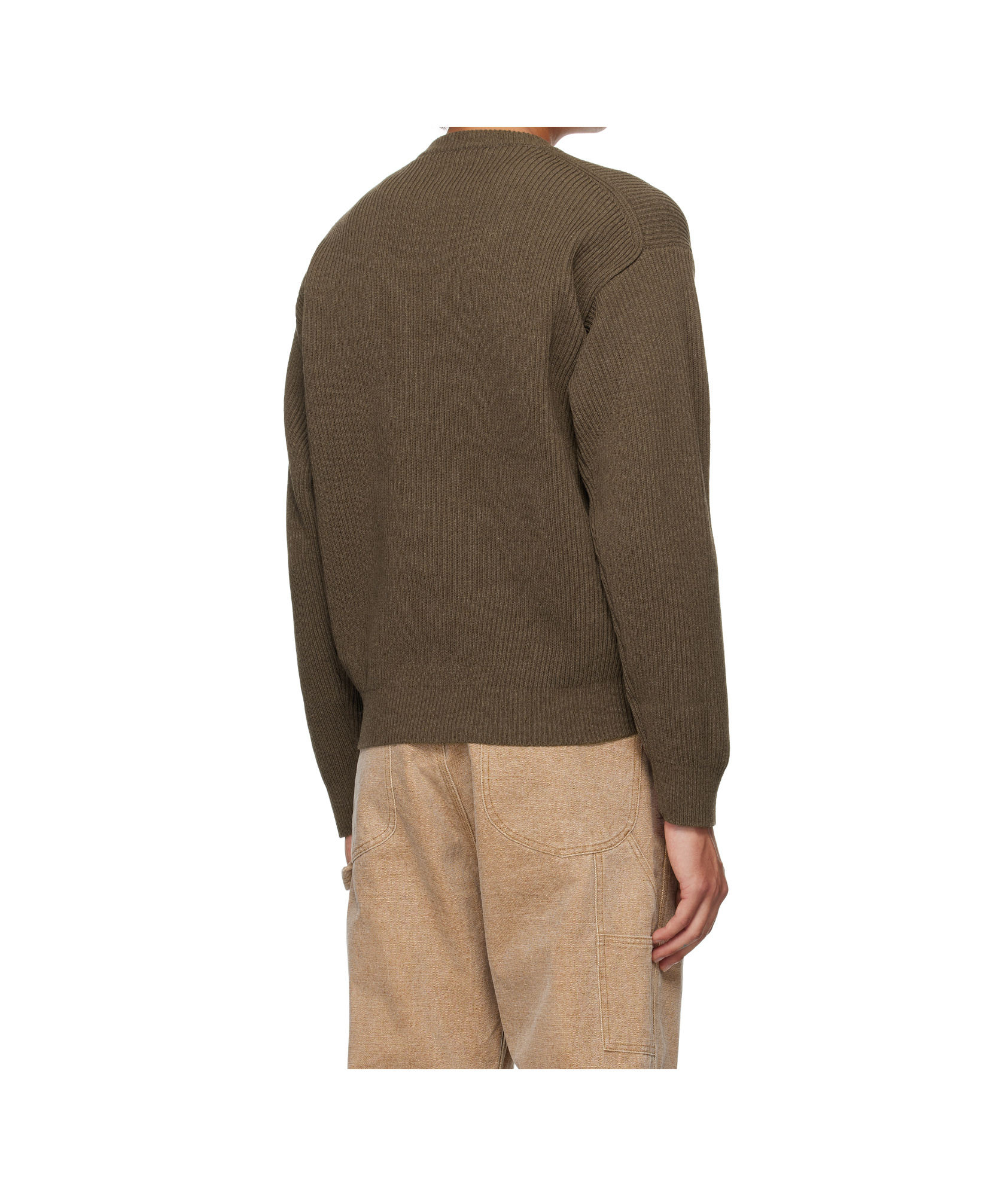 Auralee Long Sleeve Sweater In Brown