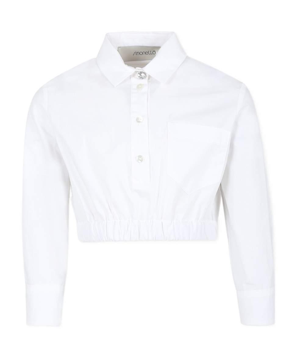 Simonetta Cropped Shirt In White